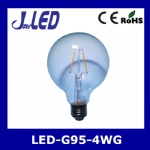 LED G95 bulb glass 4W 6W 8W filament