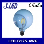 LED G125 glass bulb 4W 6W 8W filament