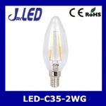 LED C35 bulb glass 2W 3.5W filament